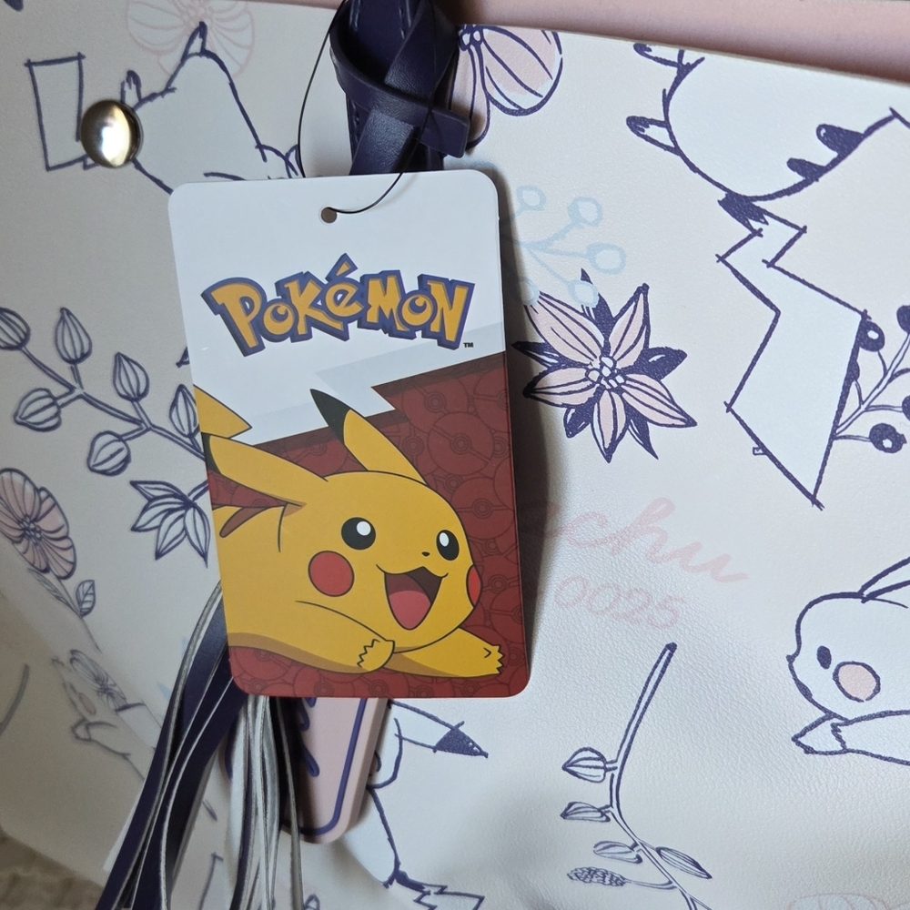 Pokemon Hot Topic Pikachu Floral Canvas Tote - Picture 8 of 11